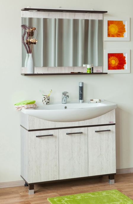 Тумба с раковиной Sanflor Толедо 105 венге, орегон - 1