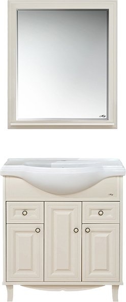 Мебель для ванной Misty Шармель 80 светло-бежевая эмаль - 0