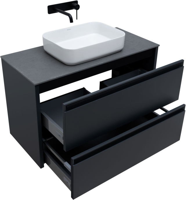 Тумба под раковину Allen Brau Fantasy 100 черный матовый 1.11003.AM - 6