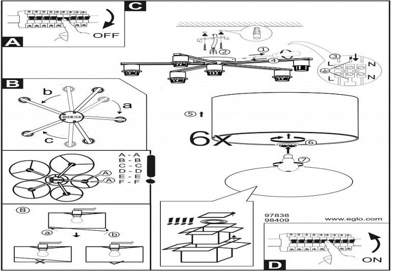 Потолочный светильник Eglo Pastore 97838 - 1