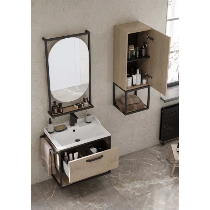 Тумба с раковиной Фабиа 65 Aquaton Лофт Фабрик 65 светлое дерево 1A2423K1LTDU0 - 4