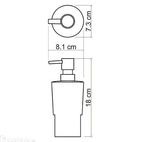 Дозатор для жидкого мыла WasserKraft белый - хром K-C179 - 1