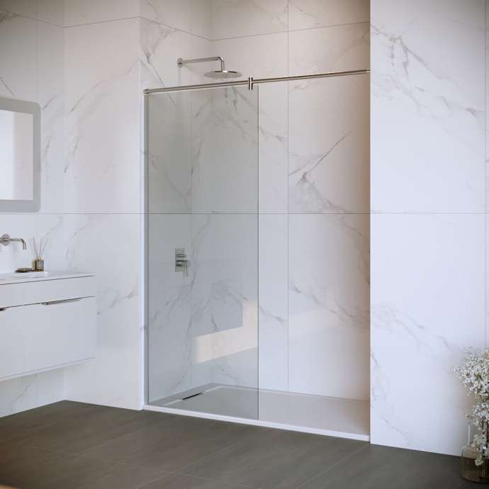 Душевая перегородка RGW Walk In 80х195 хром стекло прозрачное 351003408-11 - 0