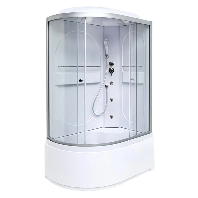 Душевая кабина Deto L 120х80 с гидромассажем, хром  L620RGM - 1