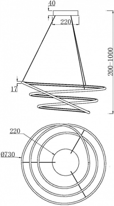 Подвесной светильник Maytoni Halo MOD100PL-L88BSK1 - 4