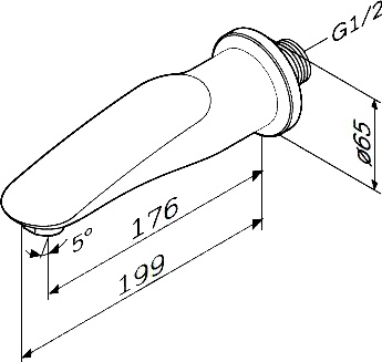 Излив AM.PM Sensation F3070000 для ванны - 1