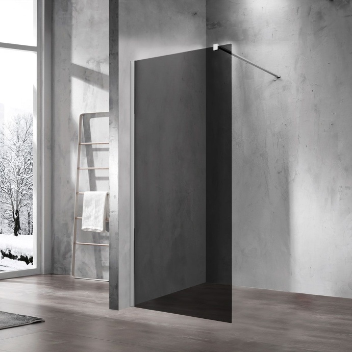 Душевая перегородка Vincea Walk-In 110х200 профиль хром стекло тонированное VSW-1H110CG - 0