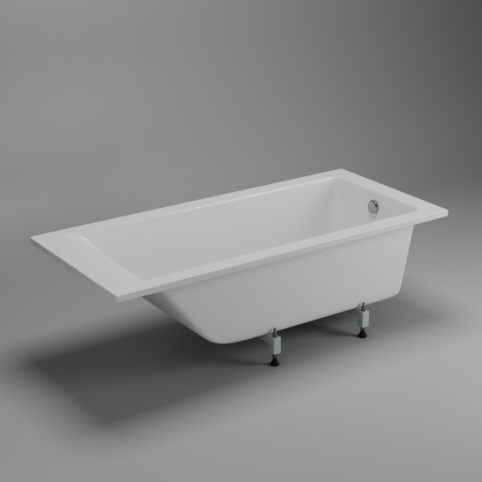 Ванна из литьевого мрамора Delice Diapason 180х80 белый DLR330009 - 1