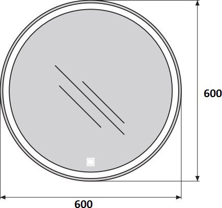 Зеркало BelBagno 60  SPC-RNG-600-LED-TCH - 2