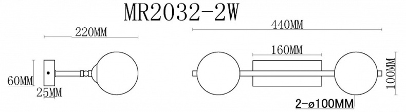 Бра MyFar Valency MR2032-2W - 4