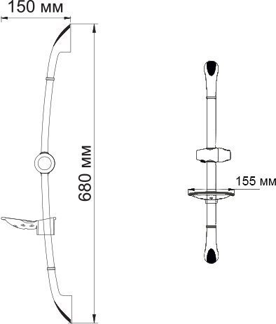 Душевая штанга Wasserkraft A006 - 2
