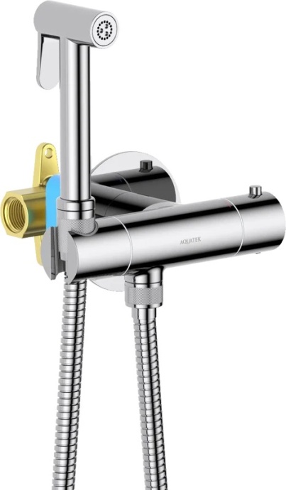 Гигиенический душ AQUATEK Оберон AQ1027CR со смесителем, С ВНУТРЕННЕЙ ЧАСТЬЮ, хром - 2