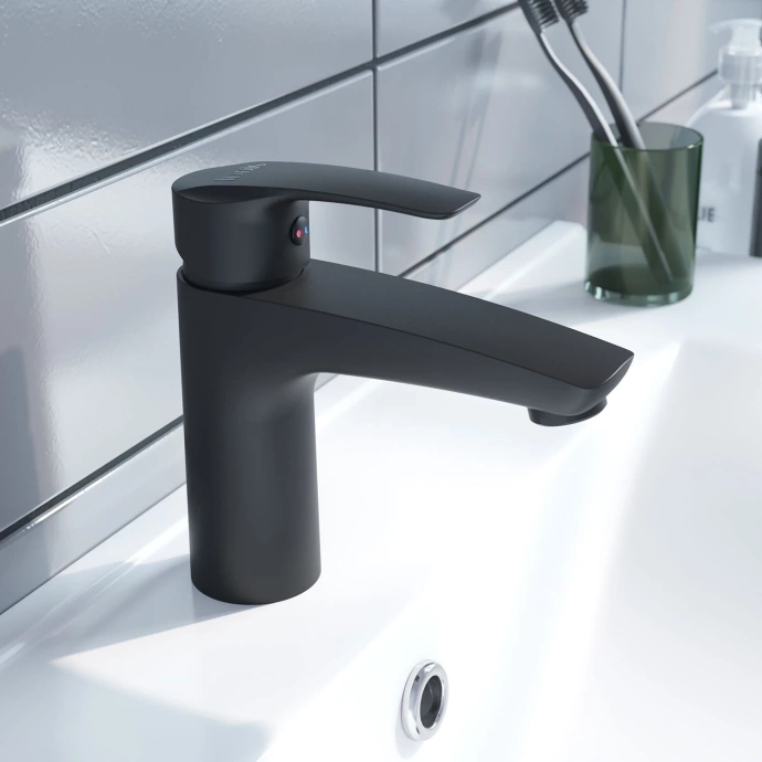 Смеситель IDDIS Ray для раковины, черный RAYBL00i01 - 1