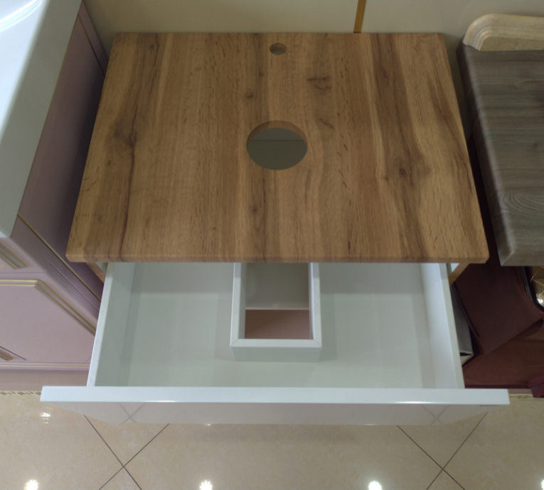 Тумба под раковину Misty Ива 80 белая - светлое дерево П-Ива-01080-951Я - 2