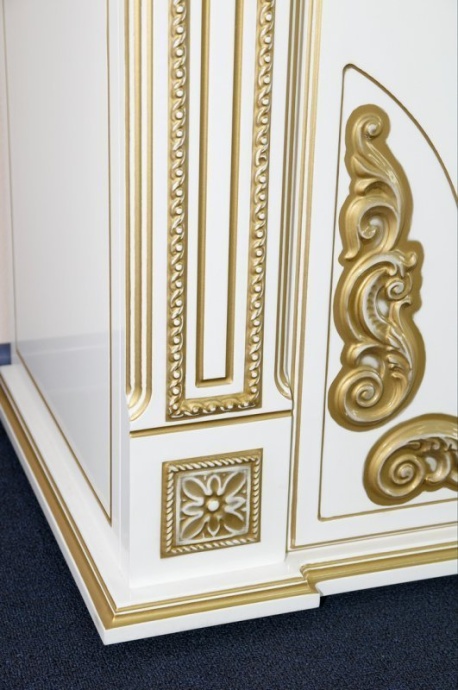 Тумба для комплекта Misty Барокко 100 белая, патина Л-Бар01100-013Пр - 5