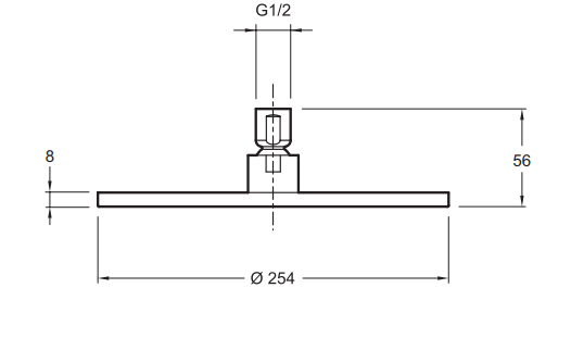 Верхний душ Jacob Delafon Eo E14568-CP - 1