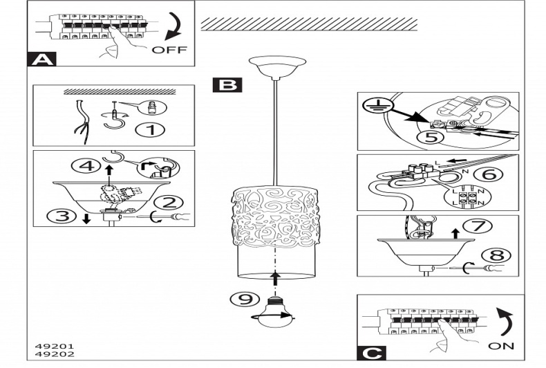 Подвесной светильник Eglo ПРОМО Cardigan 49202 - 1
