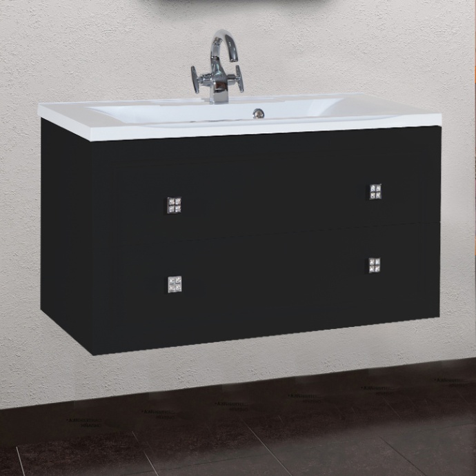 Тумба с раковиной Bellezza Милан 90 черная - 0