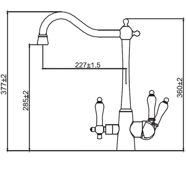 Смеситель для кухонной мойки  KAISER Vincent  31844 - 1