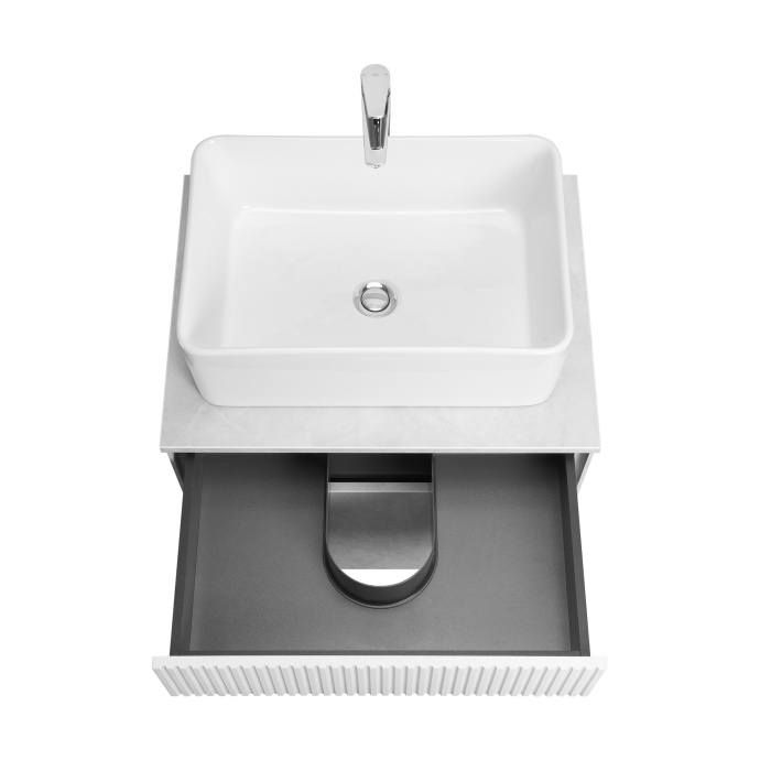 Тумба под раковину Aquaton Марбл 60 белый-серый 1A276101MH4C0 - 6