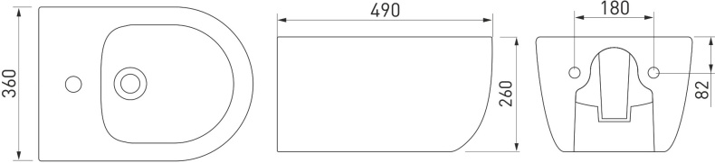 Биде подвесное Berges Wasserhaus Ego 082017 - 2