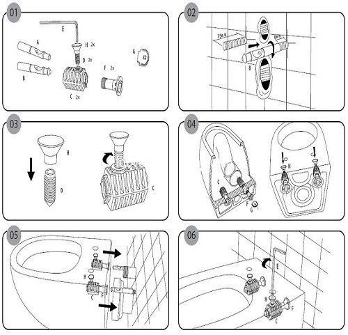 Унитаз подвесной Ceramalux белый  CL-2100 - 1