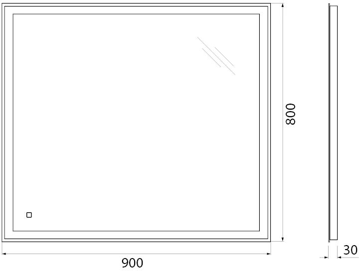 Комплект мебели BelBagno Acqua 90 светлое дерево - 10