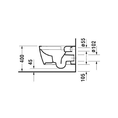 Чаша для подвесного унитаза Duravit Me by Starck белый, без сиденья  25290900001 - 5