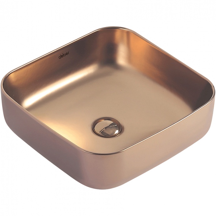 Накладная раковина Abber Rechteck 39 розовое золото матовое AC2211MRG - 0