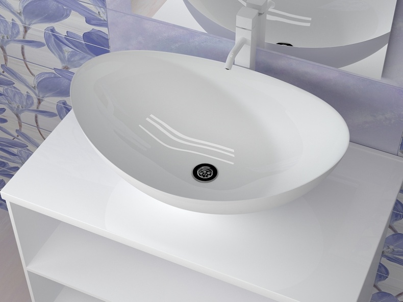 Раковина накладная Stella Polar Орион 57 белая SP-00000898 - 1