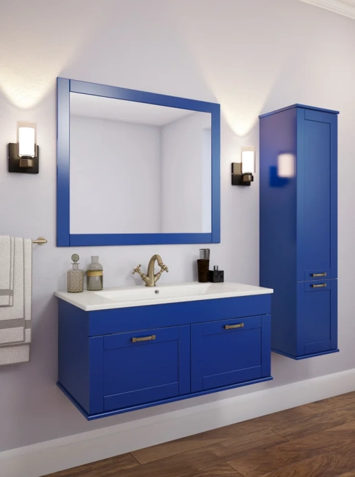 Тумба с раковиной Sanflor Ванесса 95 индиго  С15330 - 3