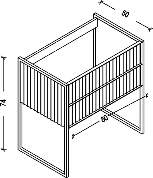 Тумба под раковину чашу Boheme Armadi Art Monaco 80 черный глянец - хром 867-080-BCR - 5