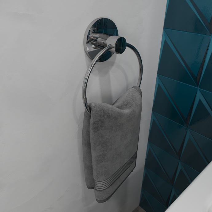 Полотенцедержатель STWORKI by Damixa Дублин HADB34400 кольцо, хром - 1