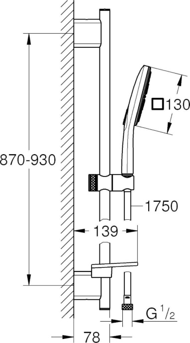Душевой гарнитур Grohe Rainshower SmartActive 26587LS0 белая луна - 1