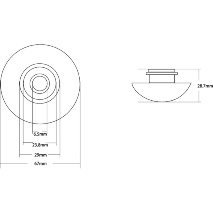 Накладка для донного клапана Abber черный, матовый  AC0014MB - 2