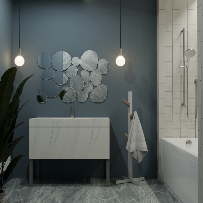 Акриловая ванна DIWO Переславль 150x70 прямоугольная, белая, российская, пристенная, с каркасом 568498 - 8