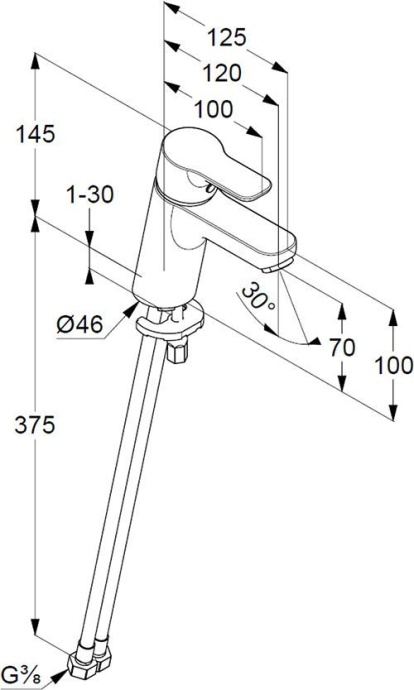 Смеситель Kludi Pure&Easy для раковины 370280565 - 7