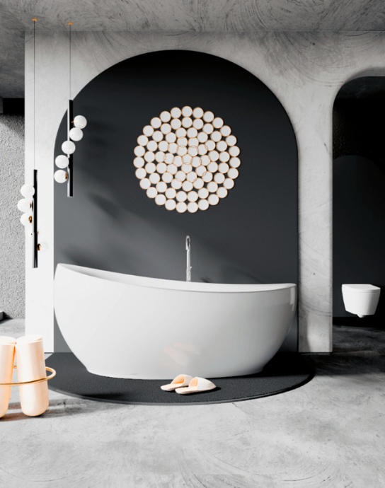 Акриловая ванна Black&White Swan 180х90 белая 225SB00 - 4