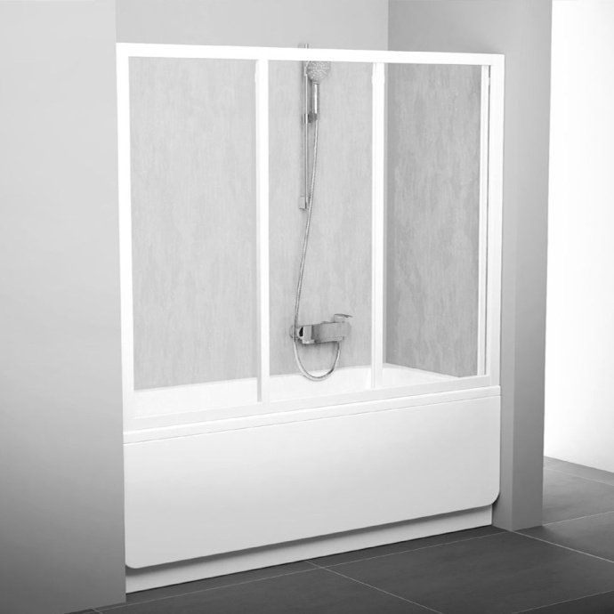 Шторка на ванну Ravak AVDP3-150 Rain, профиль белый 40VP010241 - 0