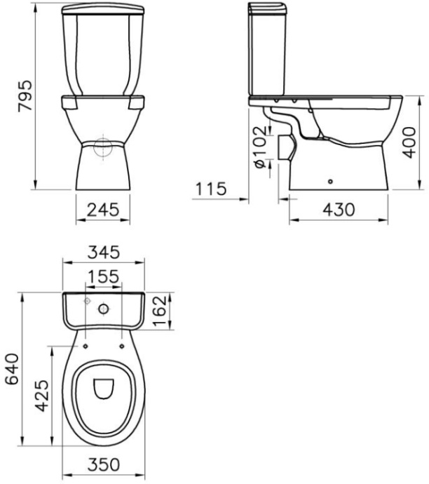 Унитаз-компакт Jacob Delafon July E24541RU-0 - 1