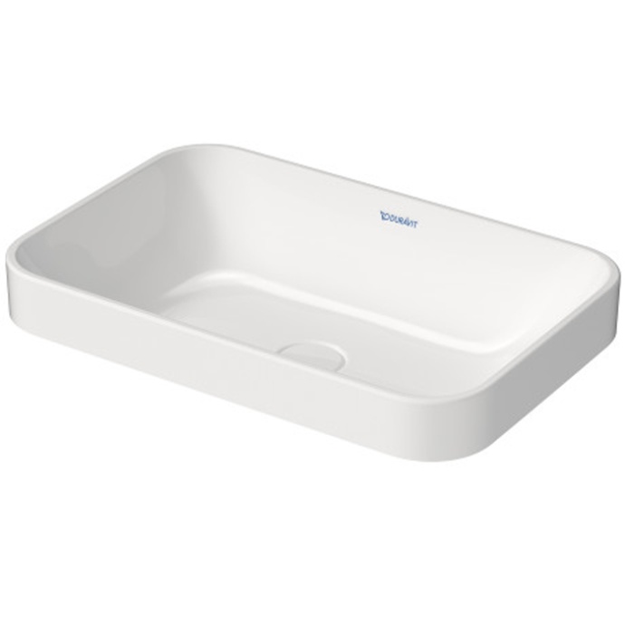 DURAVIT (Happy D.2 Plus) Умывальник 600 x 400 мм, без отверстий под смеситель, белый 2359600000 - 0