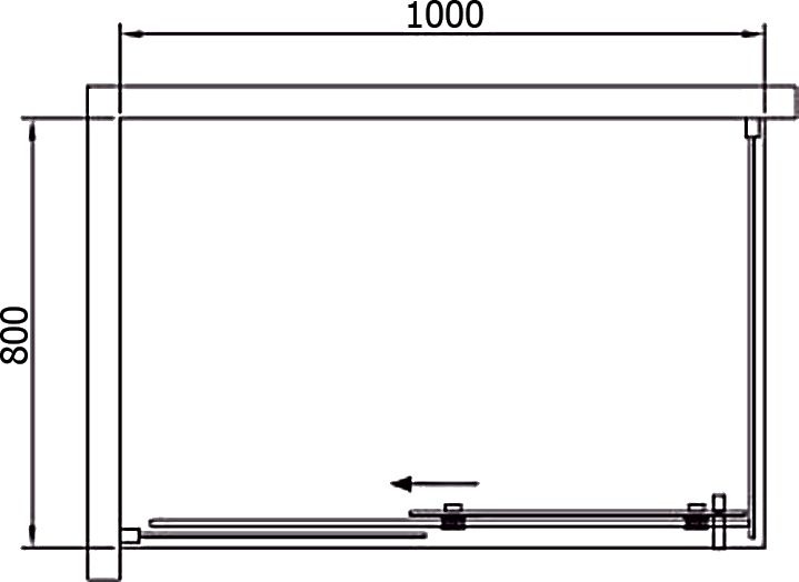 Душевой уголок Black&White Stellar Wind S208 100x80 2088010 - 8