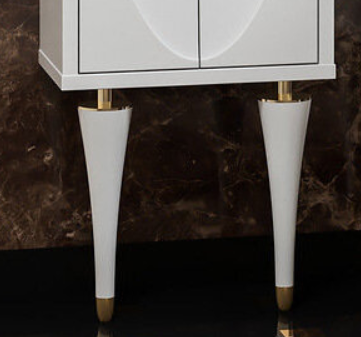 Ножки для мебели Opadiris Ибица 2 шт белые с золотом 00-00003610 - 0