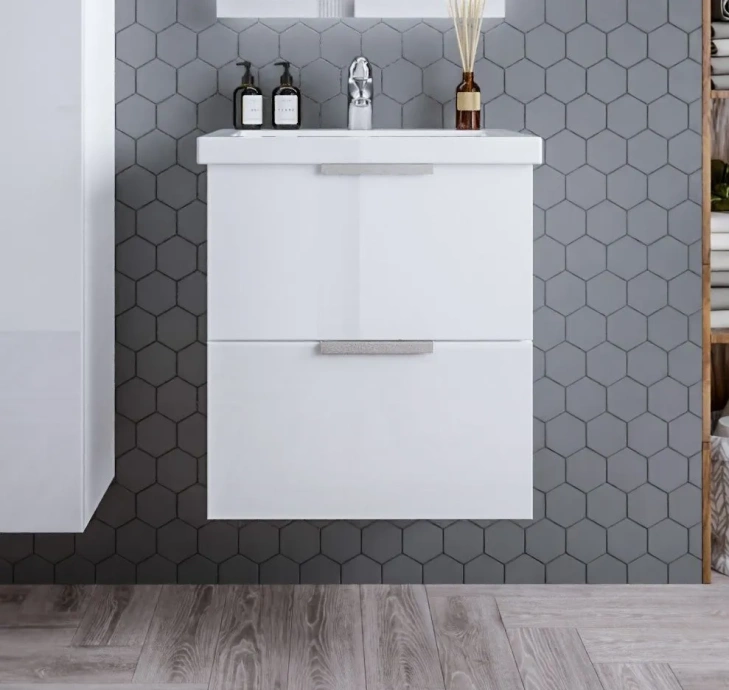 Тумба под раковину Бриклаер Хелена 60 белый  4627125416354 - 0