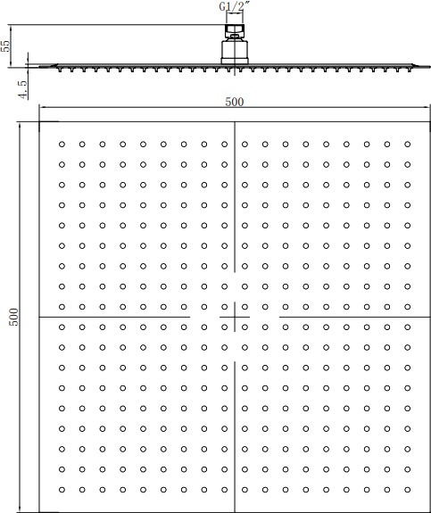 Верхний душ RGW Shower Panels SP-82-50 21148250-01 - 2