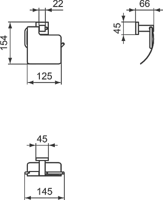 Держатель для туалетной бумаги Ideal Standard Iom Square  E2191AA - 1