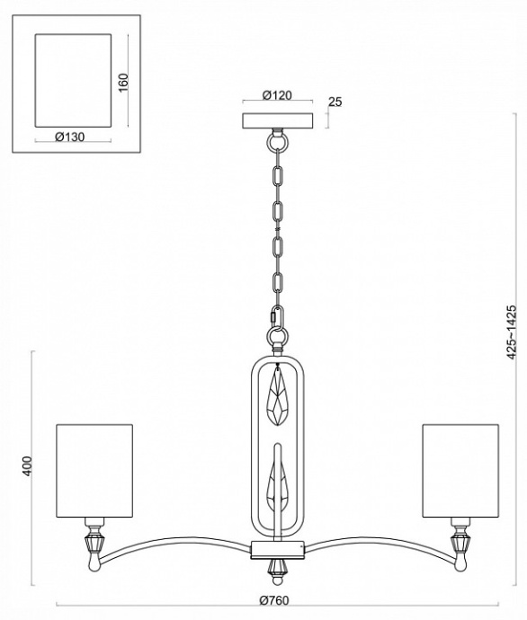 Подвесная люстра Freya Riverside FR1007PL-07BS - 2