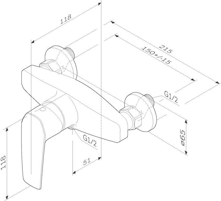 Смеситель AM.PM Gem F90A20022 для душа, черный - 6