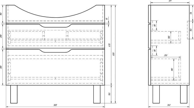 Тумба для комплекта Dreja Laguna Plus 85 белая 99.0107 - 3