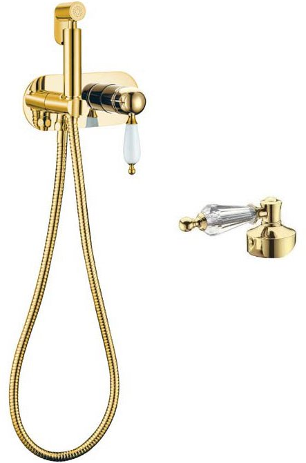 Гигиенический душ Boheme Imperiale золото с прозрачным кристаллом Swarovski 425-SW - 0